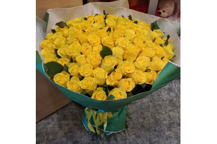 БУКЕТ ИЗ ЖЕЛТЫХ РОЗ «ЛЕТНЕЕ НАСТРОЕНИЕ»