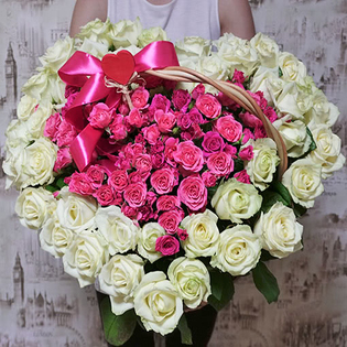 Корзина   с розами 