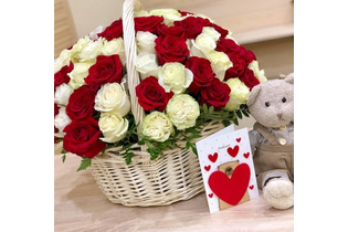 Корзина из роз  Поздравь меня