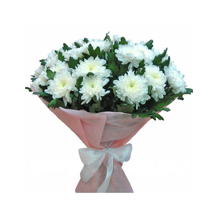 19 белых хризантем «Милые слова»
